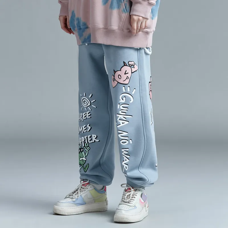 Guuka Knitted Sweatpants Unisex Blue-5