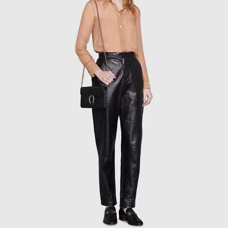 GUCCI Dionysus Leather Wallet Crossbody Bag Shoulder Bag Women's Black-11