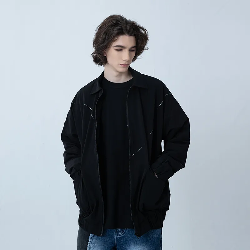 XINYINSU Coach Jacket Spring Autumn And Winter Unisex Black-8