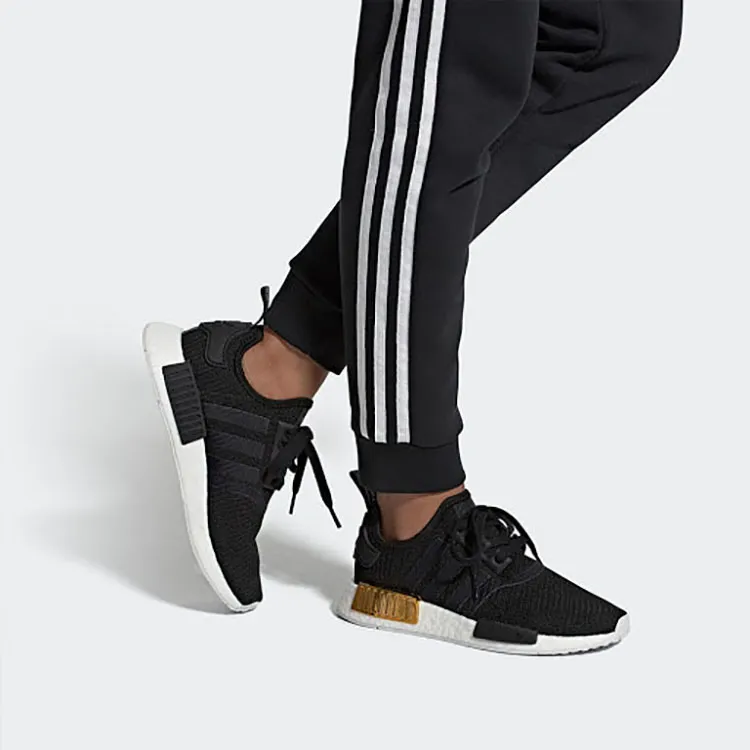 Adidas Nmd R1 Black Gold Metallic Women's-5