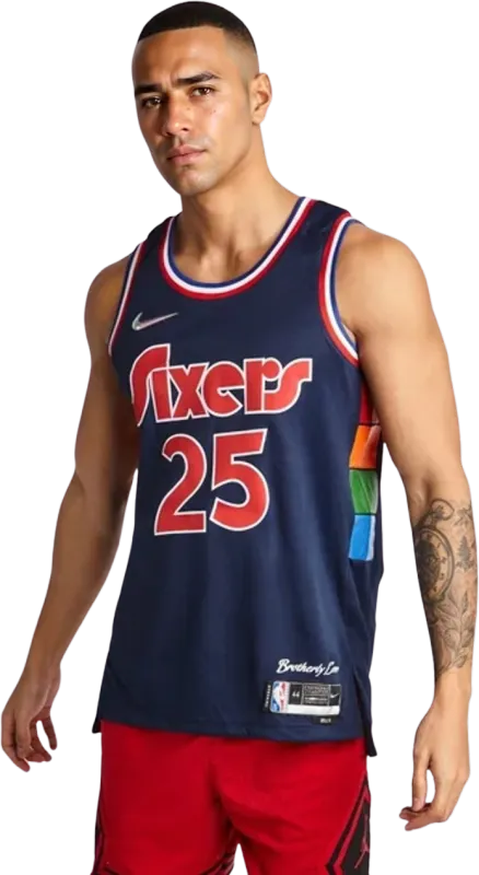 Nike Nike X NBA Basketball Jerseys Men's Blue-4