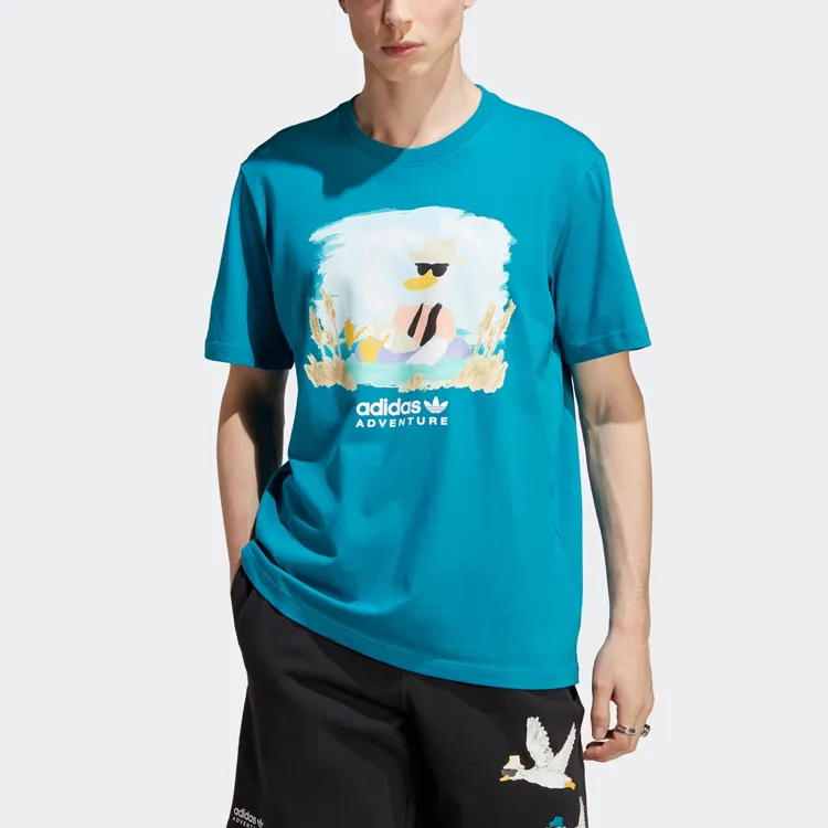 Adidas Originals T Shirt Men's Water Duck Green-1