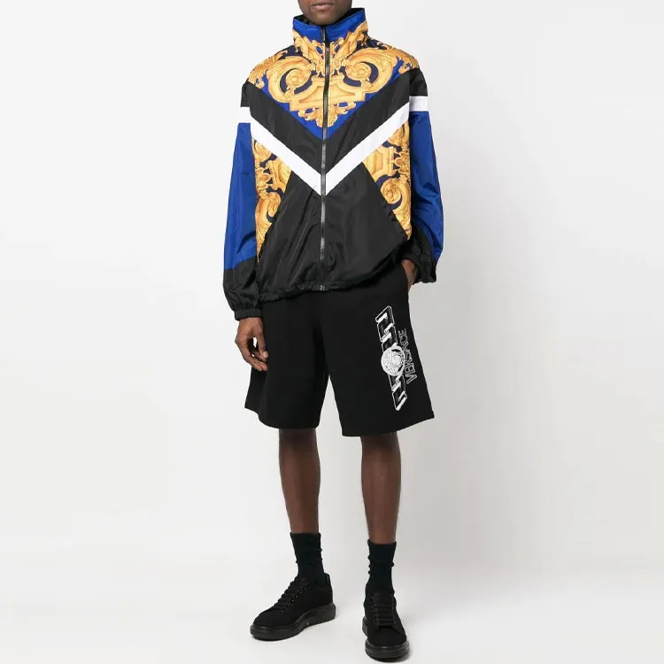 VERSACE Baroque Pattern Zip Up Jacket-1