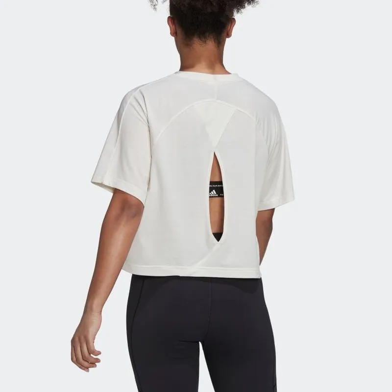 Adidas Crop Tops Women's Gray White-2