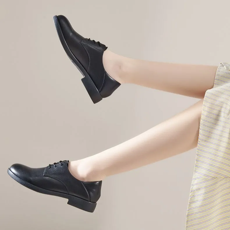 PT'SON Casual Single Shoes 2.5cm Women's Black-4