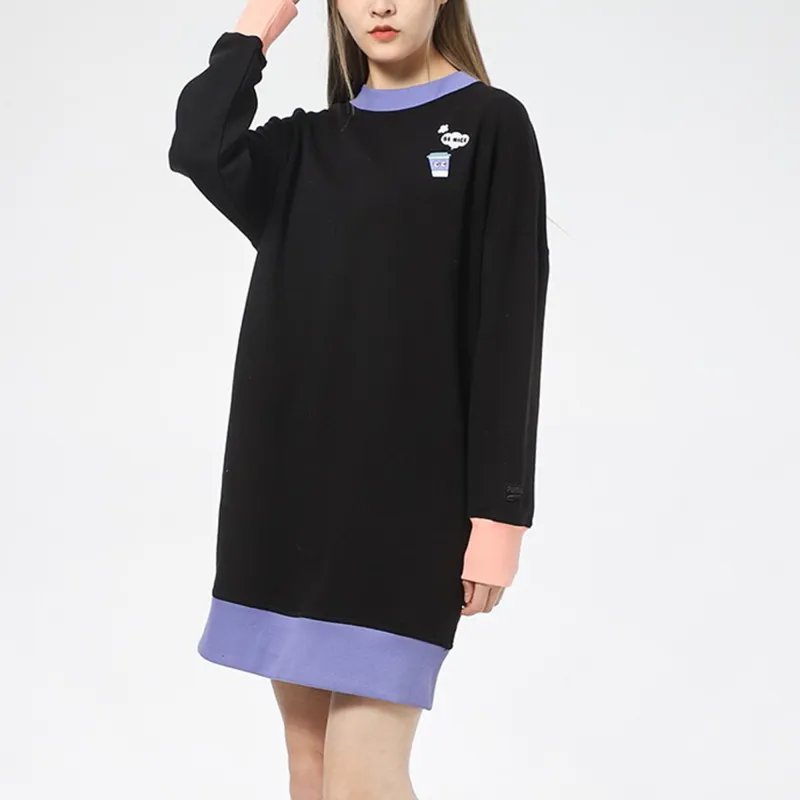 PUMA Long Sleeved Dresses Women's Black-4