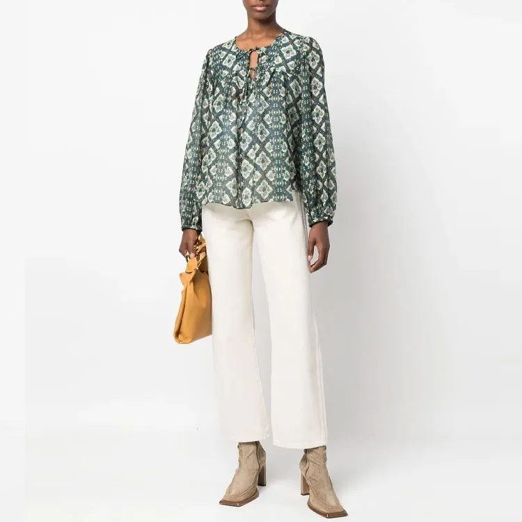 ISABEL MARANT Graphic Print Long Sleeved Top-1
