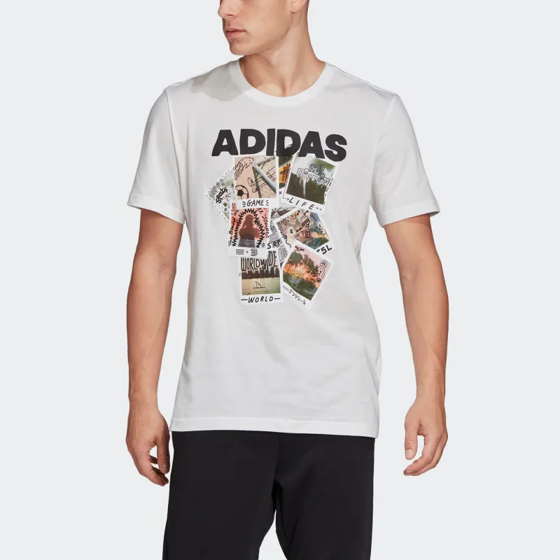 Adidas T Shirts Men White-2