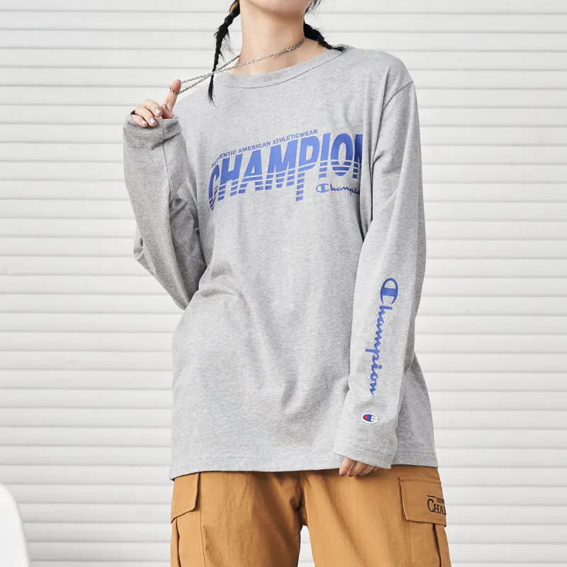 Champion Long Sleeved T Shirt Japan Version Unisex-9