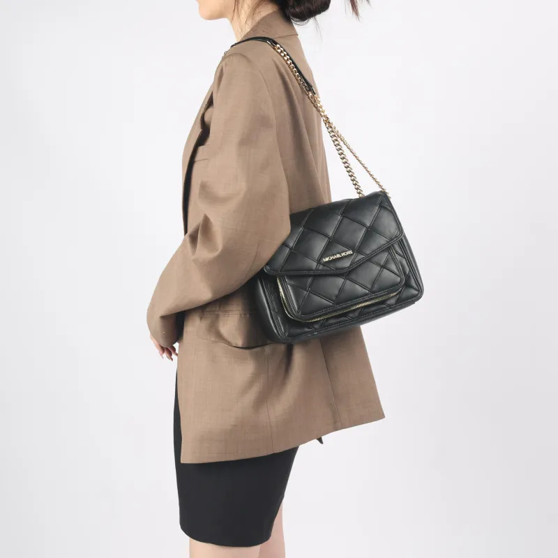 MICHAEL KORS Artificial Leather Shoulder Bag Large Size Women's Black-5