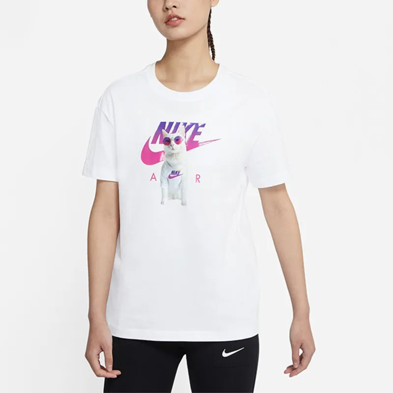 Nike T Shirts Women's White-3