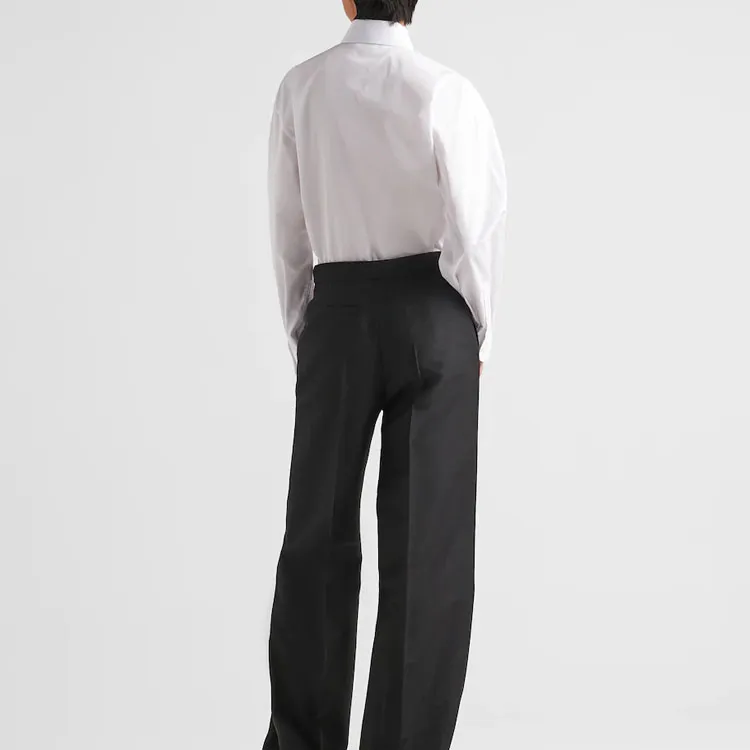 PRADA Triangle logo Poplin Shirt-2