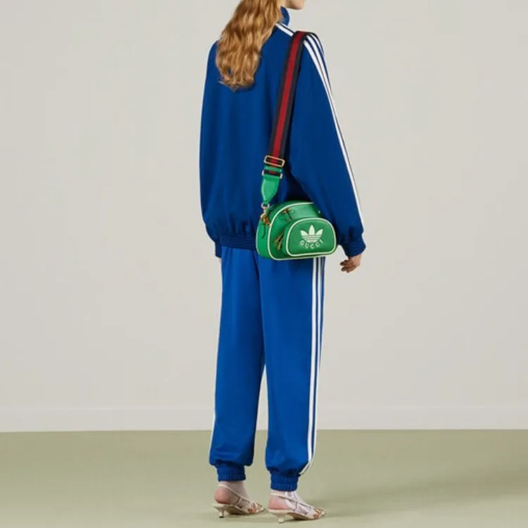 GUCCI X Adidas Cotton Jersey Zip Jacket Blue-2