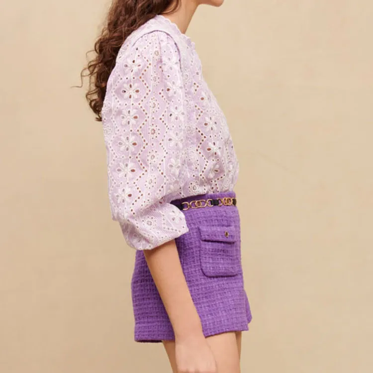 Maje Casual Shorts Women's Purple-3