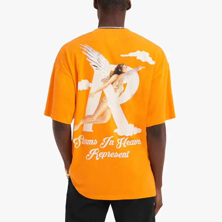 REPRESENT T Shirts Men Orange-5