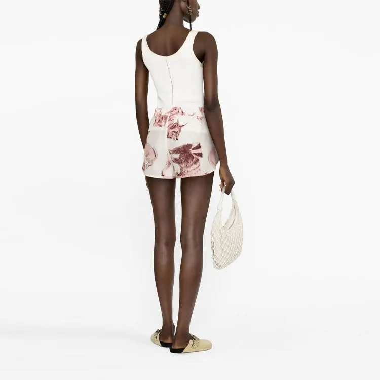 Stella McCartney Animal print Silk Shorts-2