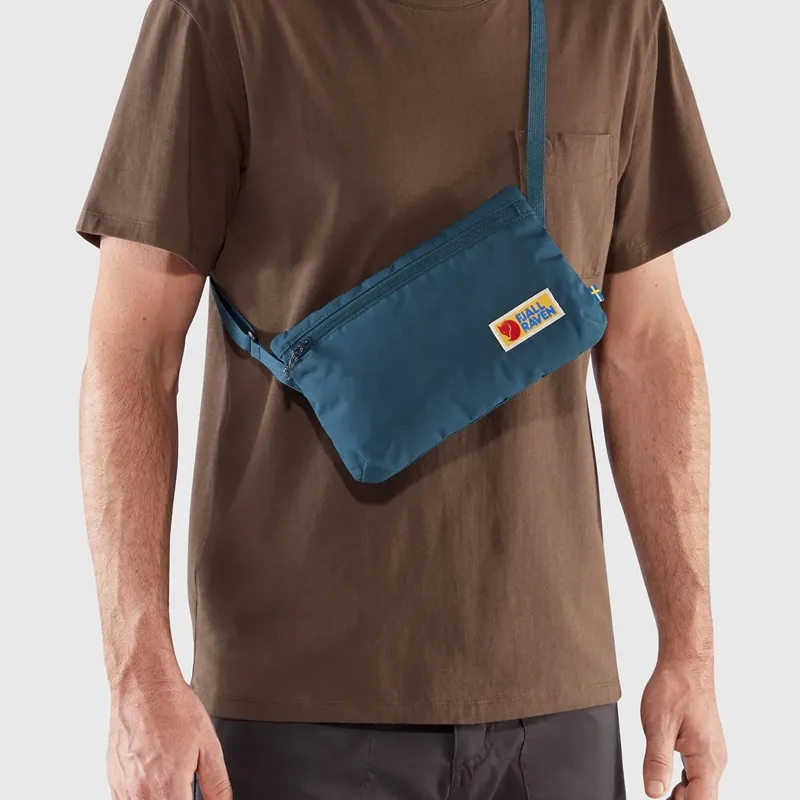 Fjallraven Recycled Polyester Fanny Pack, Crossbody Bag, Shoulder Bag Regular Unisex Dark Blue-2