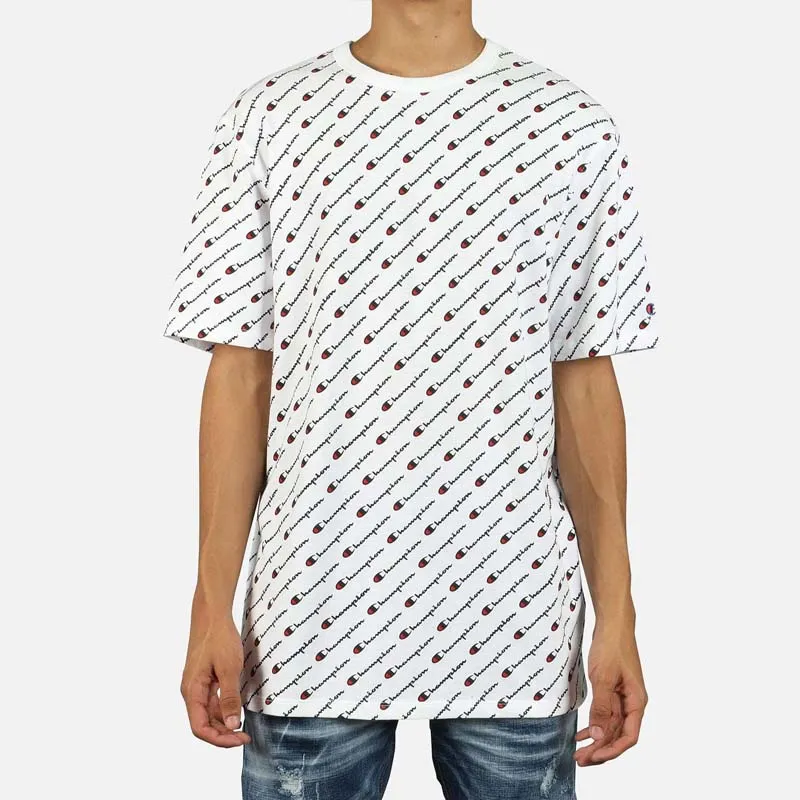 Champion Straight T Shirt US Version Unisex White-1