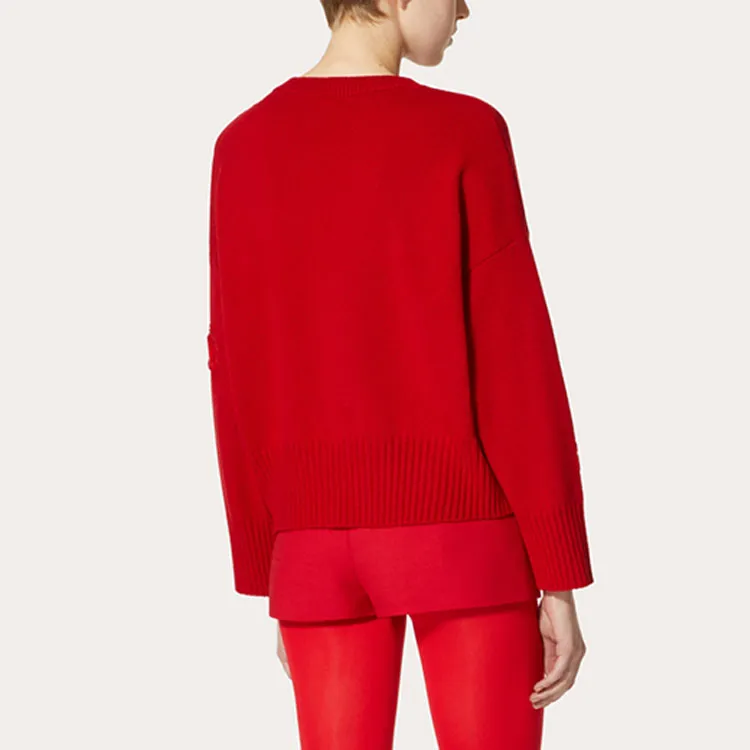 Valentino ROSSO Chinese New Year Cashmere Sweaters Women's Red-2