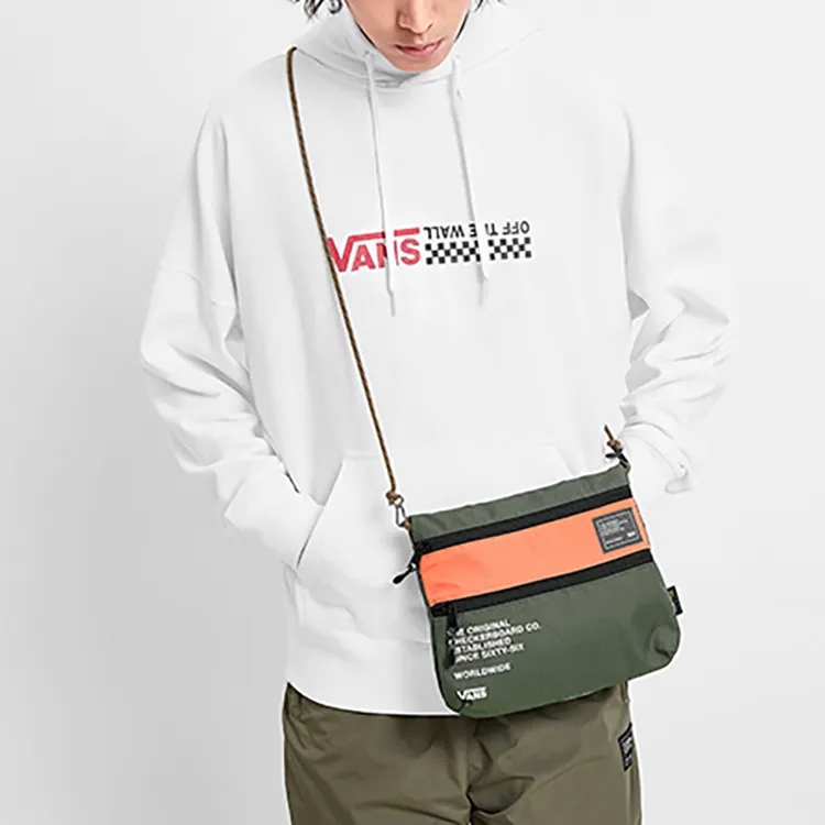 Vans Nylon Fabric With Canvas Shoulder Bag Canvas Bag Crossbody Bag Regular Unisex Army Green-2