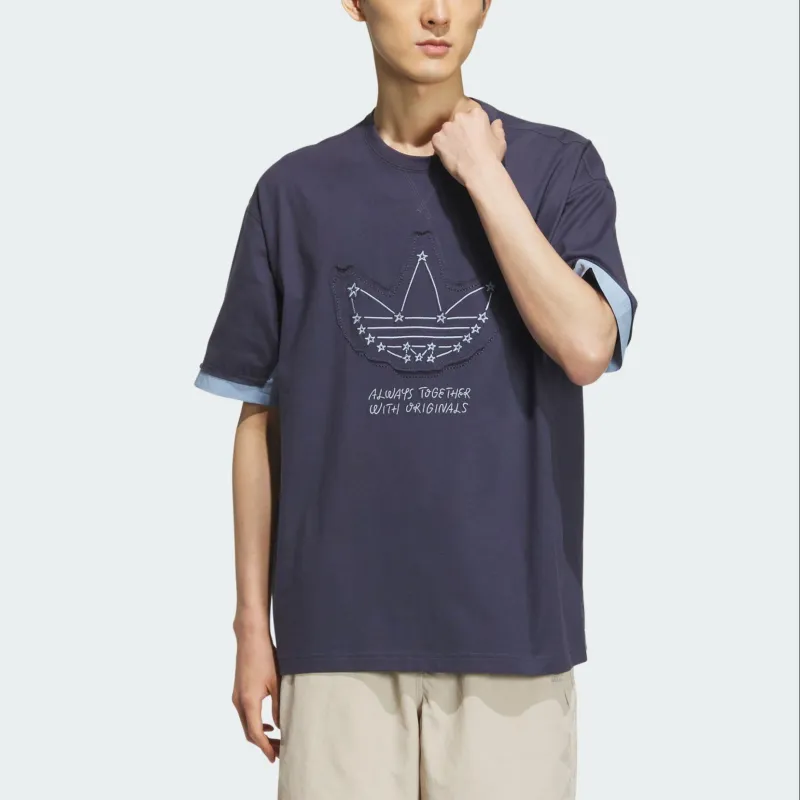 Adidas Originals T Shirt Unisex Navy Blue-2