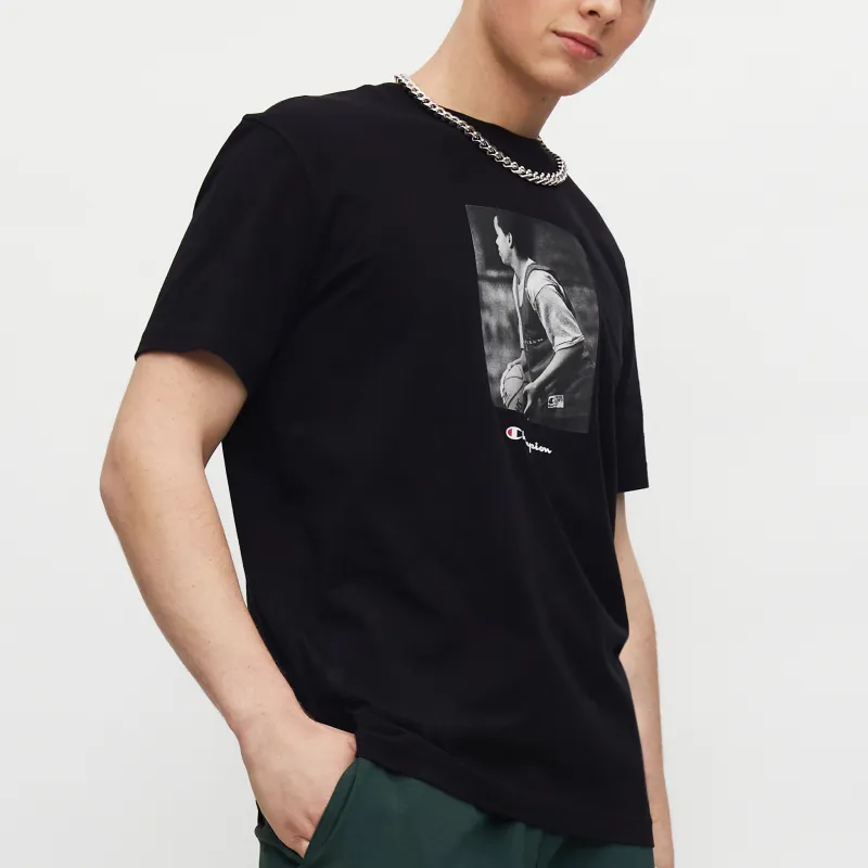 Champion T Shirt Europe Version Unisex Black-3