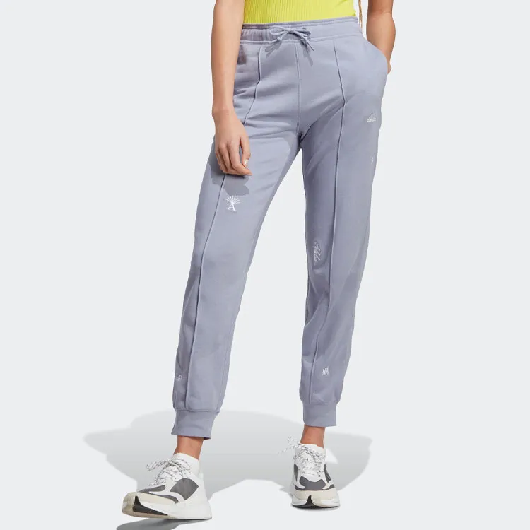 Adidas Knitted Sweatpants Women's Silver Gray Violet-1