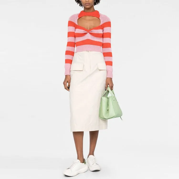 MARNI Striped Cut Out Knitted Jumper-1