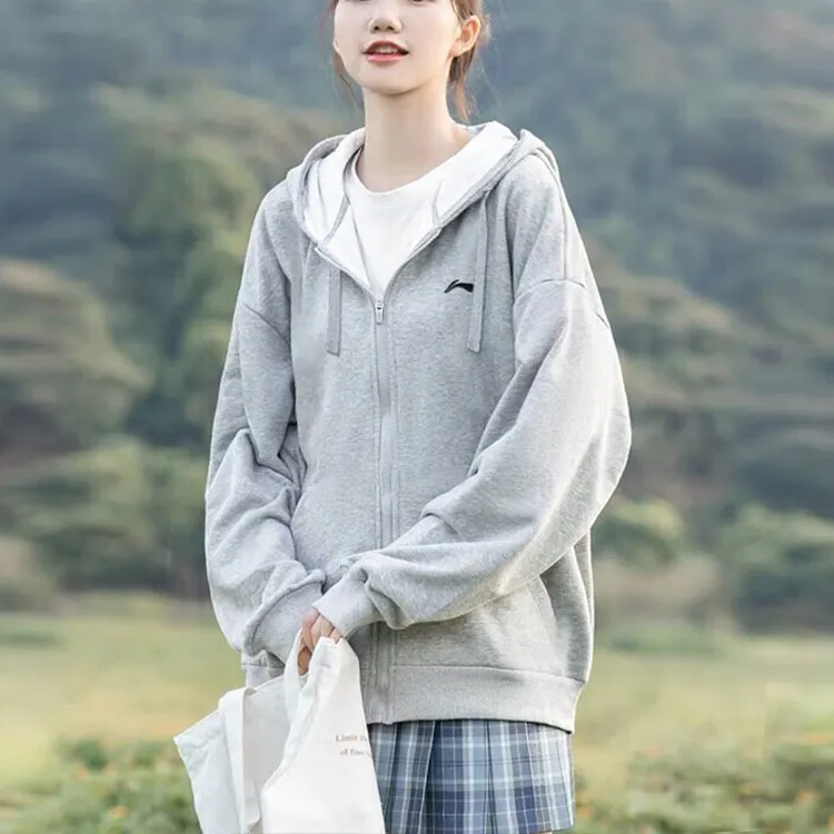LiNing Sweatshirt Unisex Light Gray-3