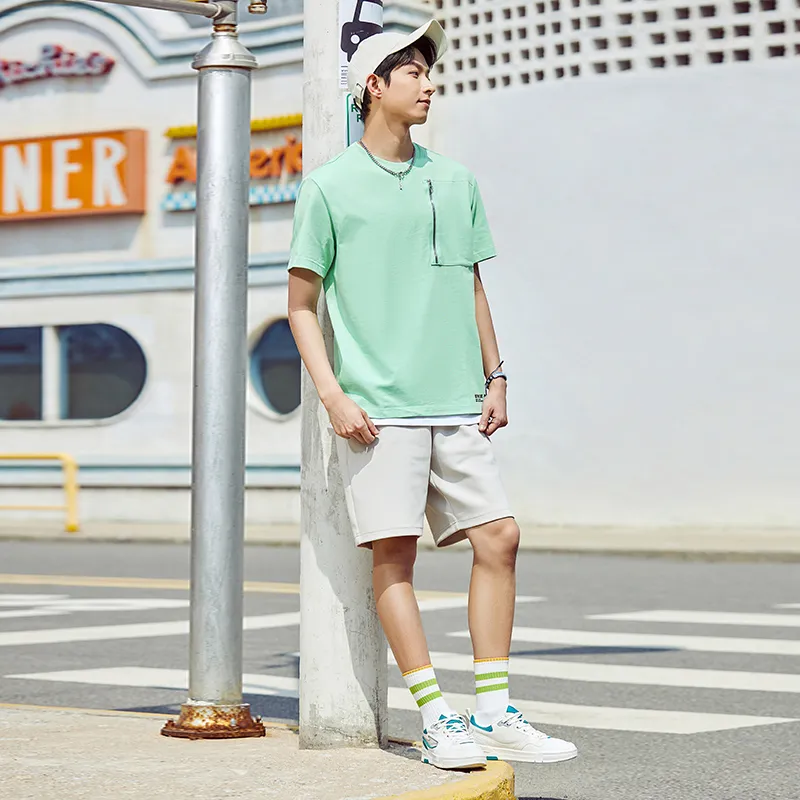Erke T Shirts Men Oats Green-2