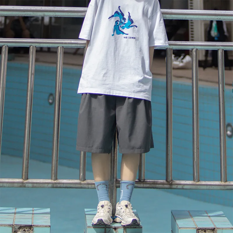 Saotome Casual Shorts Unisex Gray-5