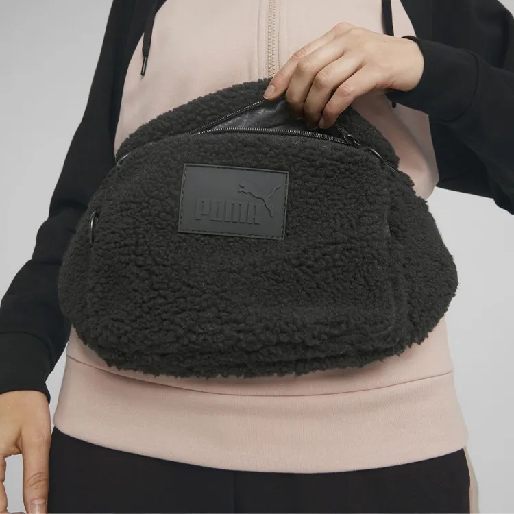 PUMA Fabric Plush Fanny Pack Regular Women's Black-3
