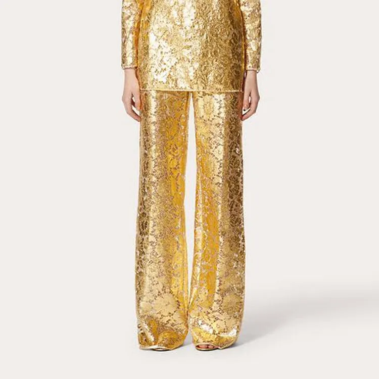 Valentino All-Over Patterned Straight Leg Trousers-2