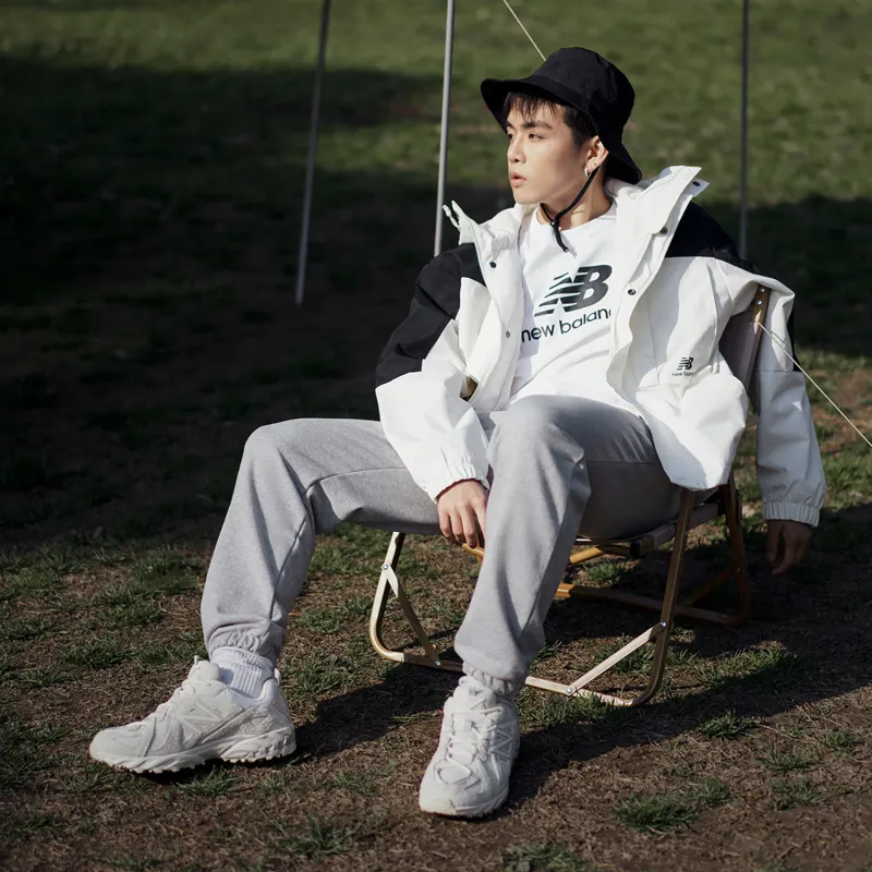 New Balance Knitted Sweatpants Men Light Gray-3