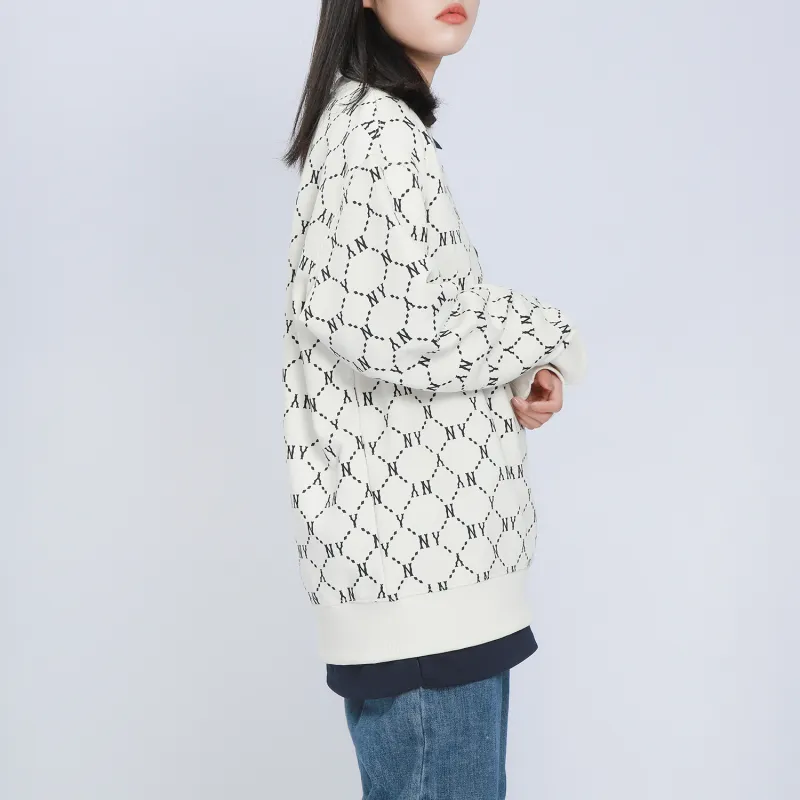 MLB Old Flower Sweatshirts Unisex Cream-2
