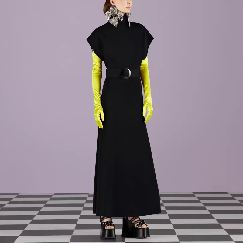 GUCCI Sleeveless Dress Women's Black-3