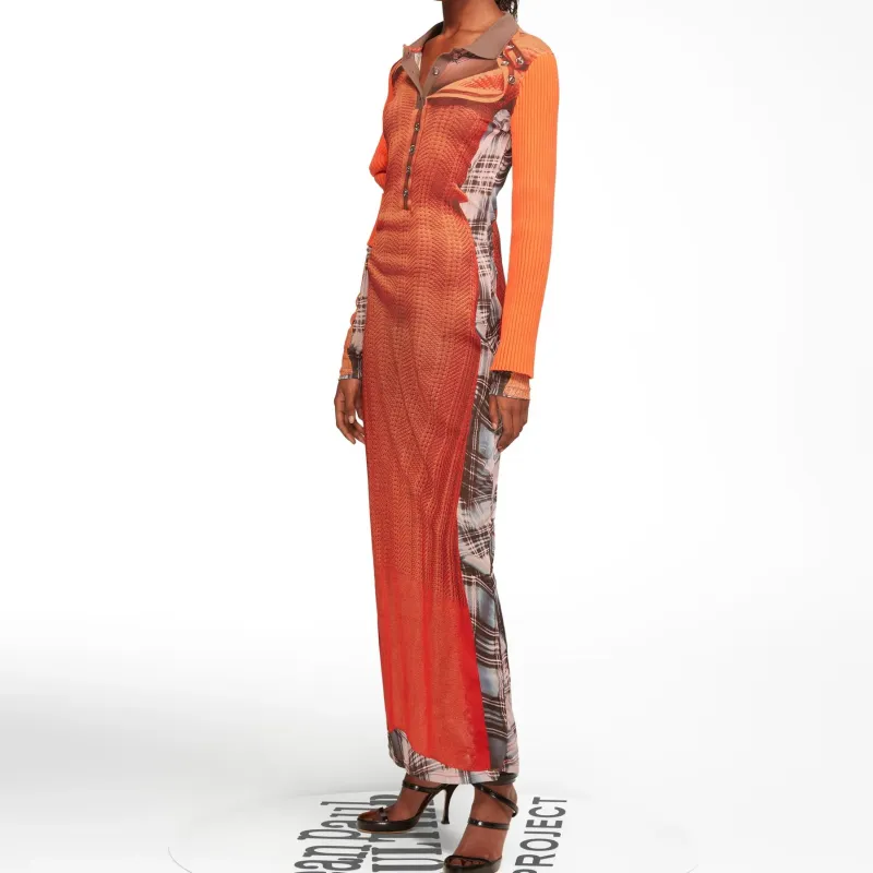 Y/Project X JPG Long-Sleeved Dresses Women's Orange-3