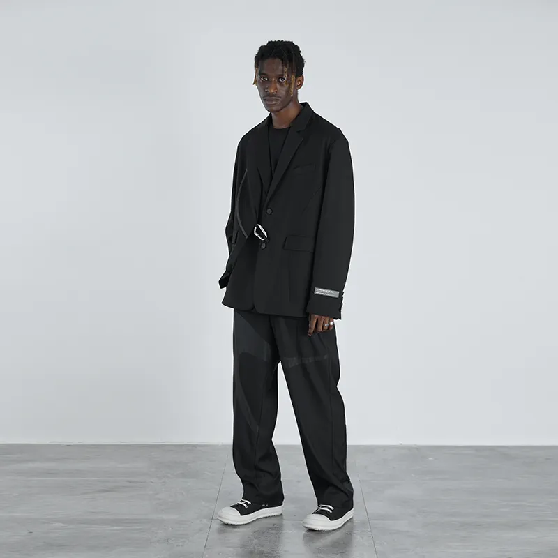 HARSH AND CRUEL Business Suits Unisex Black-3