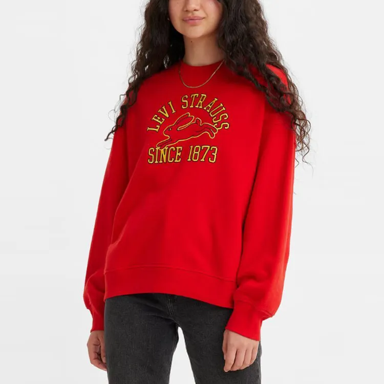 Levis Sweatshirts Women's Red-2