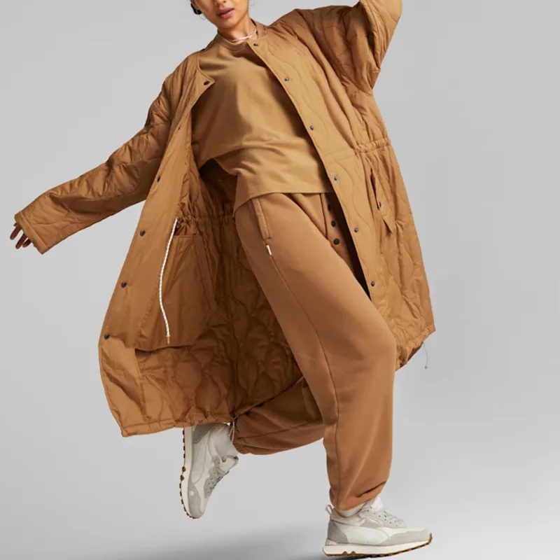 PUMA Puffer Jackets Women's Brown-3