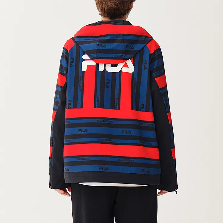 Mihara Yasuhiro X FILA MIHARA YASUHIRO Collaboration Collection Jackets Men Red & Navy Blue Stripes-3