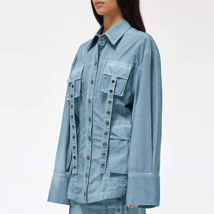 Blumarine Denim Jackets Women's Blue-3