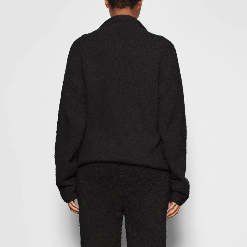 Skims Cozy Knit Pullover Onyx-3