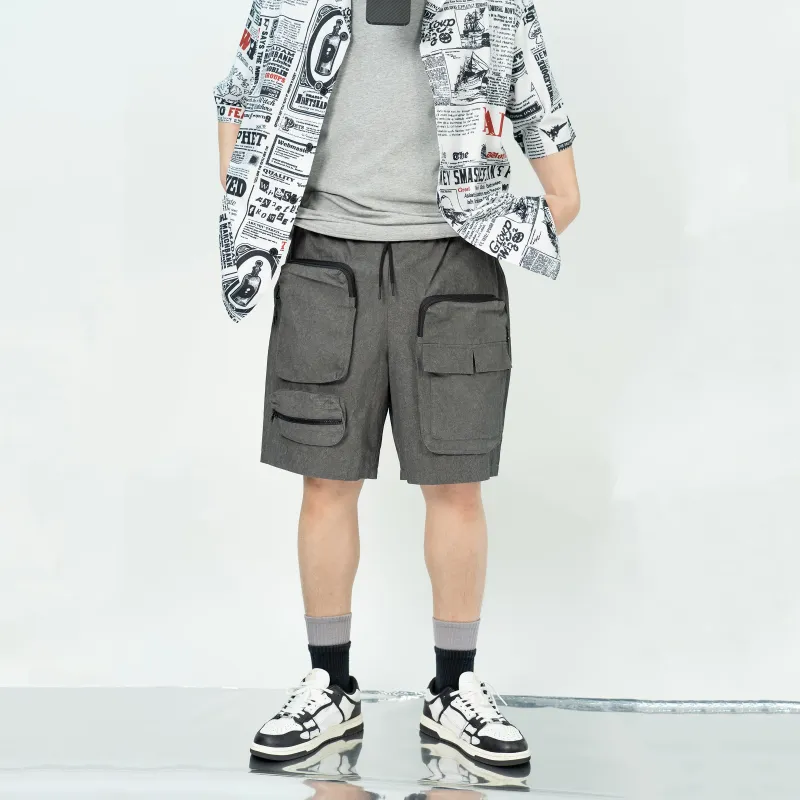 THEWIZBRAND Loose Fit Shorts Unisex Heather Gray-4