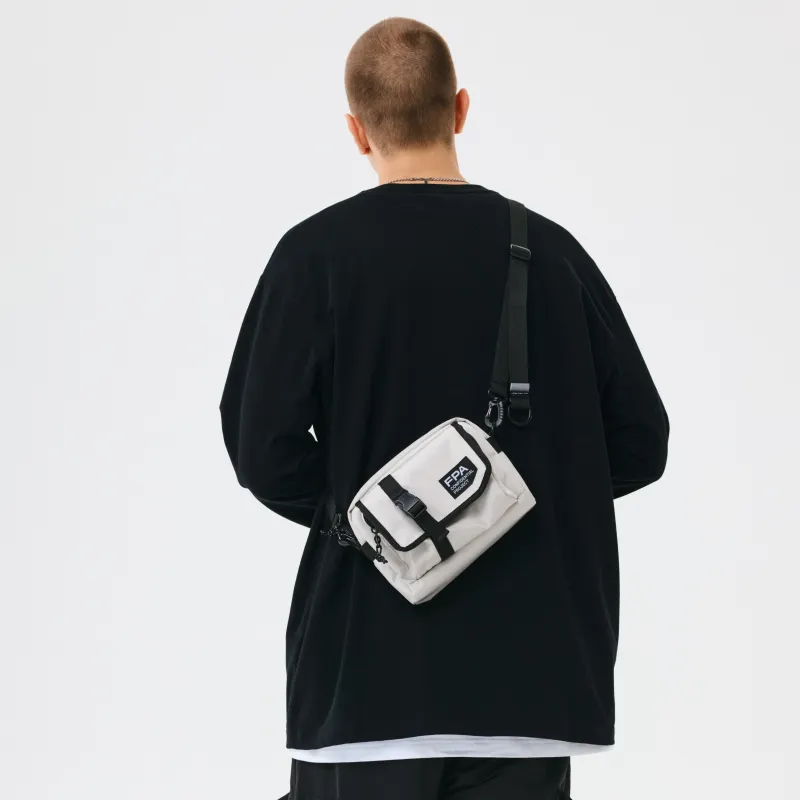 FPA Polyester Crossbody Bag Regular Unisex Black/Gray/Mint Green-7