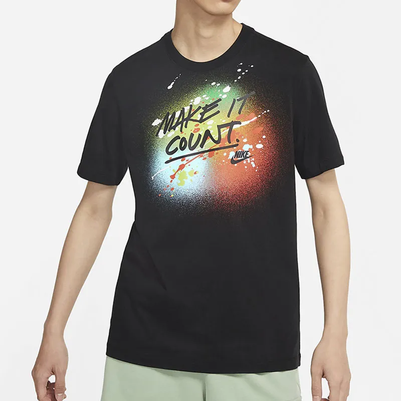 Nike T Shirts Men Black-3