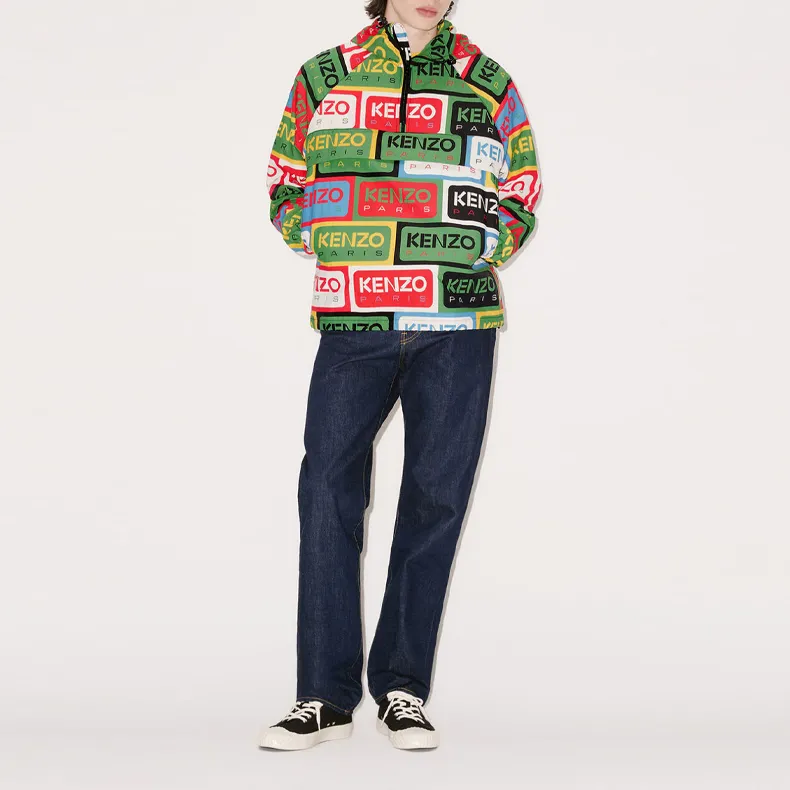 KENZO Labl print Half zip Windbreaker-2