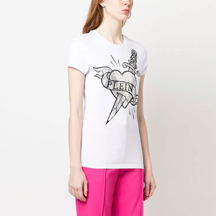 PHILIPP PLEIN Logo print Shoulder pads Tank Top-3