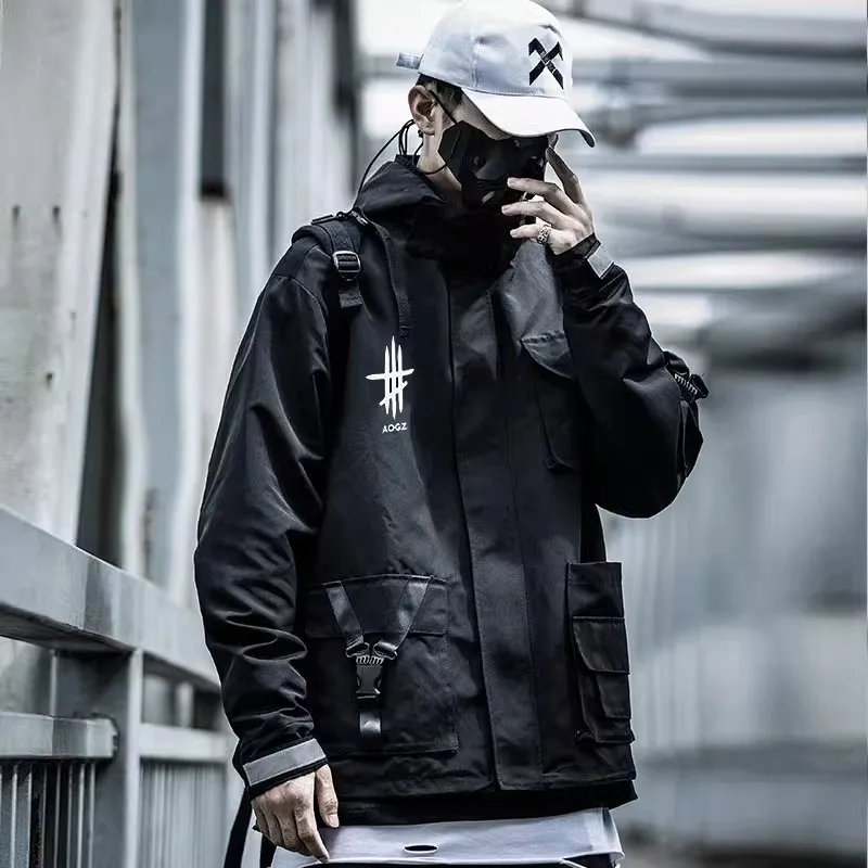 AOGZ Jackets Unisex Black-5
