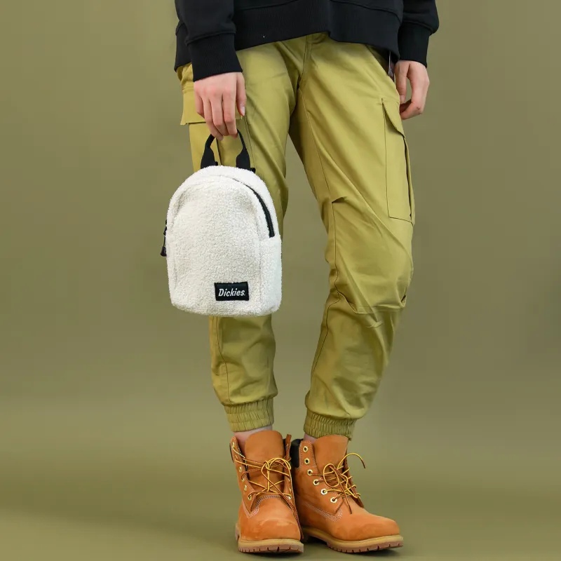 Dickies Sherpa Polar Fleece Backpack Mini Unisex White-4